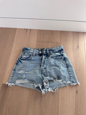 Wild fable Light Blue Distressed High-Rise Jean Shorts